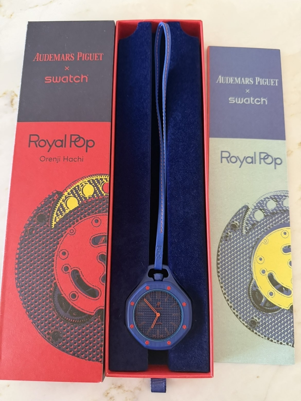 Swatch Audemars Piguet x Swatch Royal Pop Orenji Hachi Watch Blue & Red